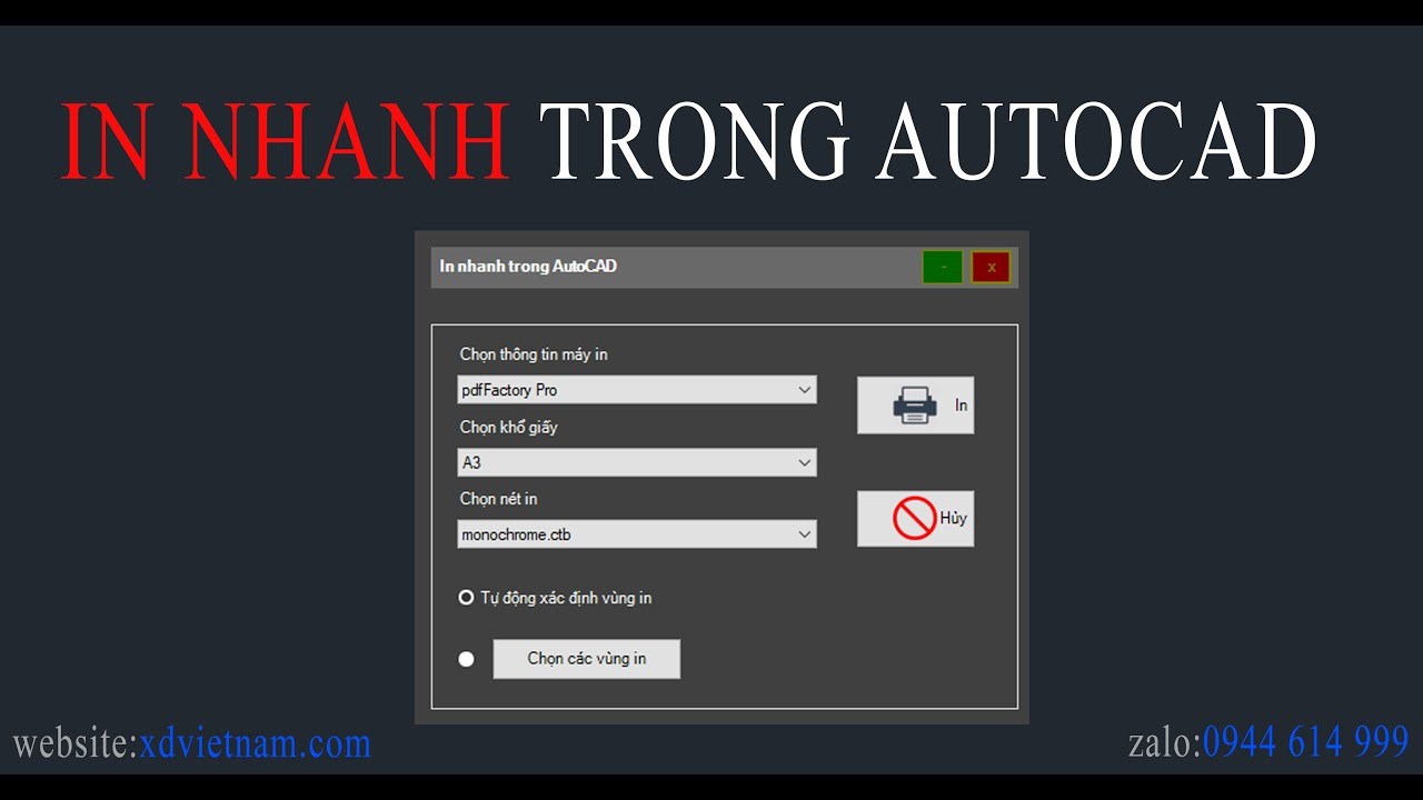 Hướng dẫn in nhanh AutoCAD-Phần mềm sxCAD - xdvietnam.com - YouTube