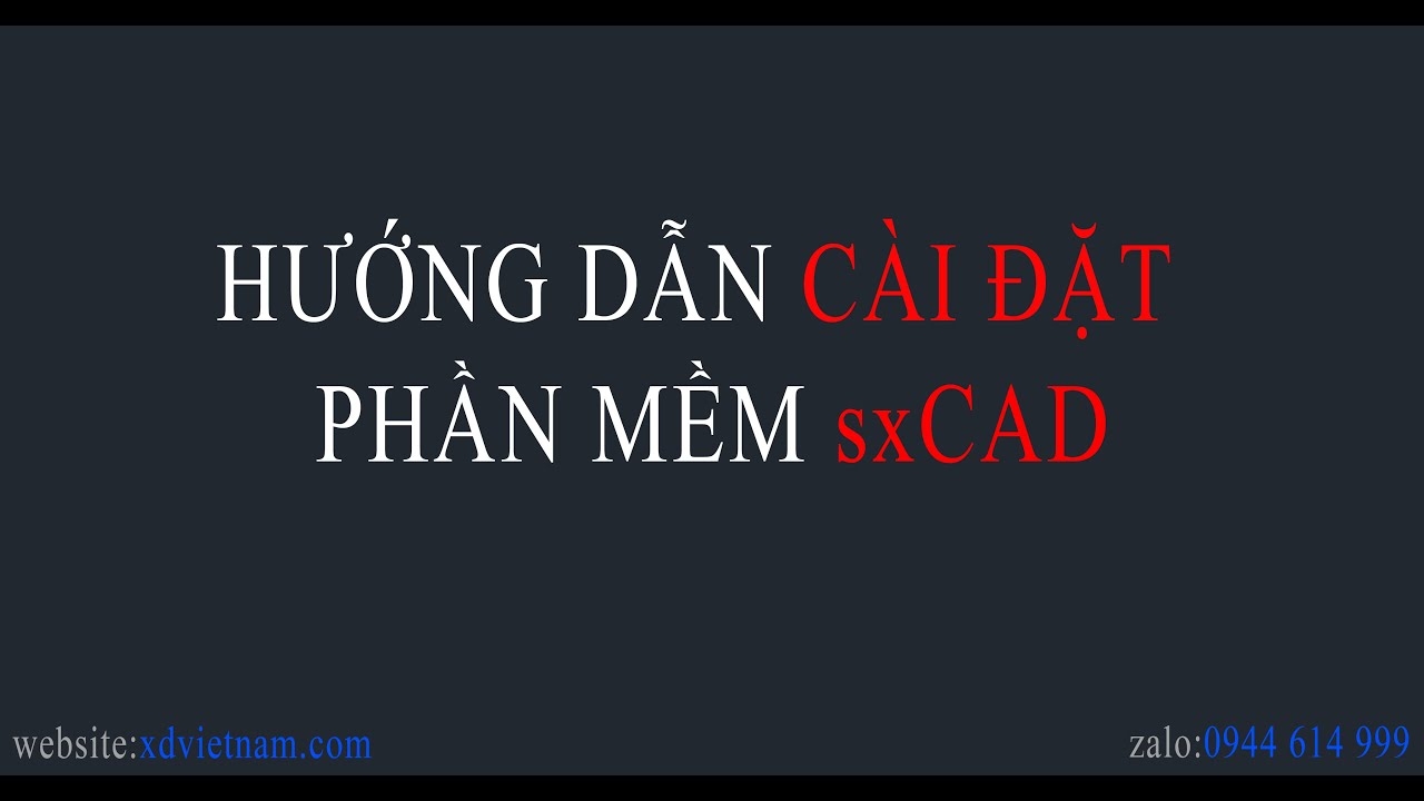 Hướng dẫn cài đặt phần mềm vẽ nhanh kết cấu sxCAD