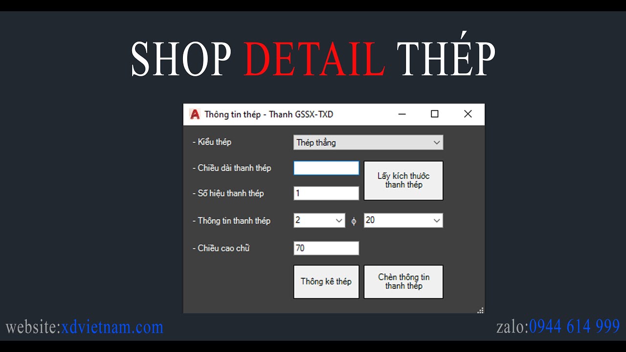 Shop detail thép trên AutoCAD- Phần mềm sxCAD