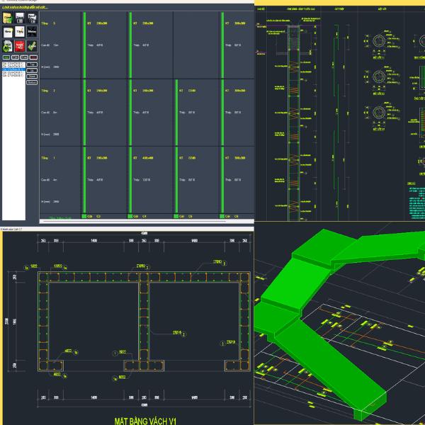 sxCAD Tính năng xuất khối lượng tự động từ bản vẽ ra excel