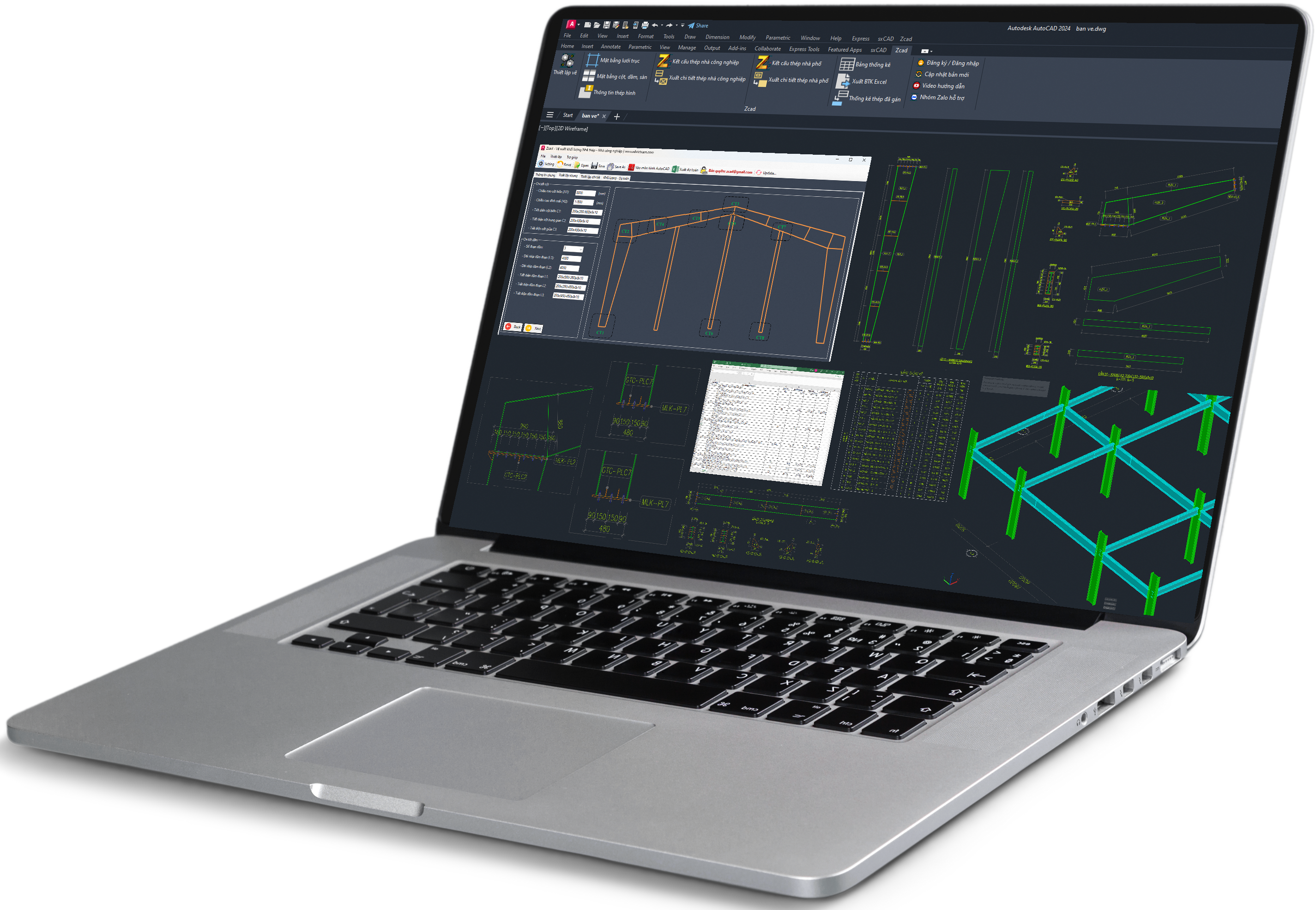 zCAD - Phần mềm kết cấu thép